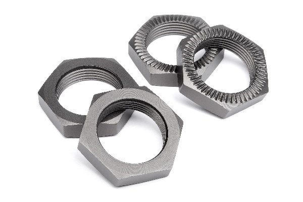 Hjulmutter 24 mm (Gunmetal/4 stk.) i gruppen LEKER, BARN OG BABY / Radiostyrt / Reservedeler & Ekstra tilbehør / HPI / Reservedeler & Tuning / Drivlinje hos TP E-commerce Nordic AB (A02001)