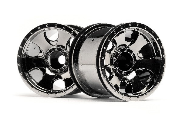 Warlock Wheel Black Chrome (2.2In/2Pcs) i gruppen LEKER, BARN OG BABY / Radiostyrt / Reservedeler & Ekstra tilbehør / HPI / Felger / Offroad hos TP E-commerce Nordic AB (A02154)