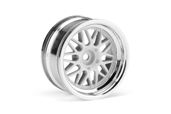 Hre C90 hjul 26Mm krom/hvitt (6Mm offset/2 stk.) i gruppen LEKER, BARN OG BABY / Radiostyrt / Reservedeler & Ekstra tilbehør / HPI / Felger / Onroad hos TP E-commerce Nordic AB (A02272)