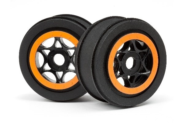 Ah-64 Wheel Black/Orange (42X83Mm/2Pcs) i gruppen LEKER, BARN OG BABY / Radiostyrt / Reservedeler & Ekstra tilbehør / HPI / Felger / Offroad hos TP E-commerce Nordic AB (A02343)