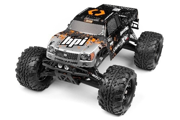 Nitro Gt-3 lastebil lakkert karosseri (sølv/sort) i gruppen LEKER, BARN OG BABY / Radiostyrt / Reservedeler & Ekstra tilbehør / HPI / Karosseri & Tilbehør / Malte karosserier hos TP E-commerce Nordic AB (A02466)