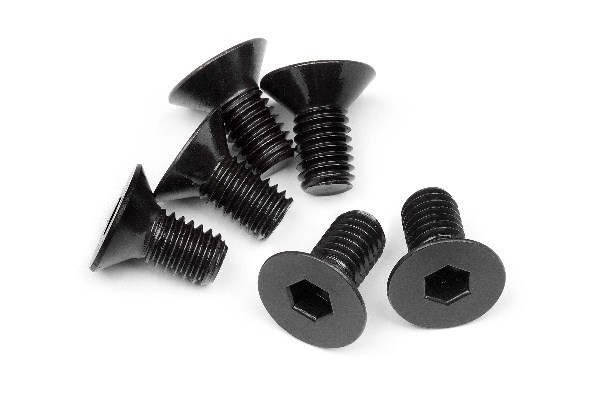 Flat Head Screw M6X12Mm (Hex Socket/6Pcs) i gruppen LEKER, BARN OG BABY / Radiostyrt / Reservedeler & Ekstra tilbehør / HPI / Skruer/Fester / Skruer hos TP E-commerce Nordic AB (A02468)