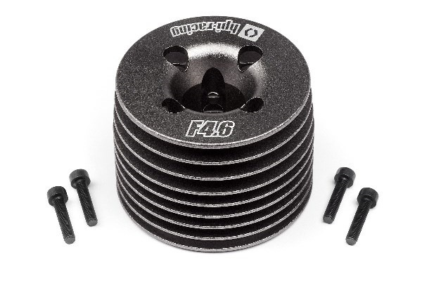 Kjøleribbehode i aluminium (Gunmetal/F4.6 V2) i gruppen LEKER, BARN OG BABY / Radiostyrt / Reservedeler & Ekstra tilbehør / HPI / Motorer / Nitromotorer Reservedeler hos TP E-commerce Nordic AB (A02523)