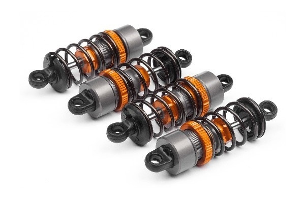 Støtdempersett i aluminium (4 stk.) i gruppen LEKER, BARN OG BABY / Radiostyrt / Reservedeler & Ekstra tilbehør / HPI / Reservedeler & Tuning / Støtdempere hos TP E-commerce Nordic AB (A02613)