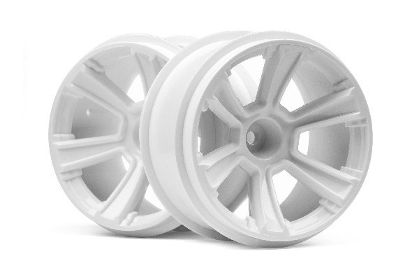 6-Shot Mt Wheel (White/2Pcs) i gruppen LEKER, BARN OG BABY / Radiostyrt / Reservedeler & Ekstra tilbehør / HPI / Felger / Offroad hos TP E-commerce Nordic AB (A02667)