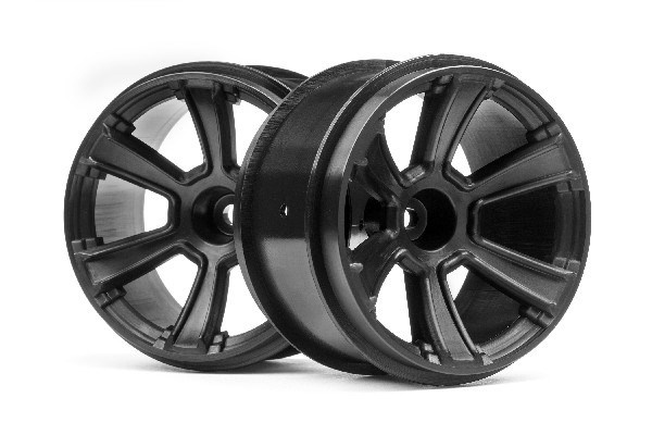 6-Shot Mt Wheel (Black/2Pcs) i gruppen LEKER, BARN OG BABY / Radiostyrt / Reservedeler & Ekstra tilbehør / HPI / Felger / Offroad hos TP E-commerce Nordic AB (A02668)