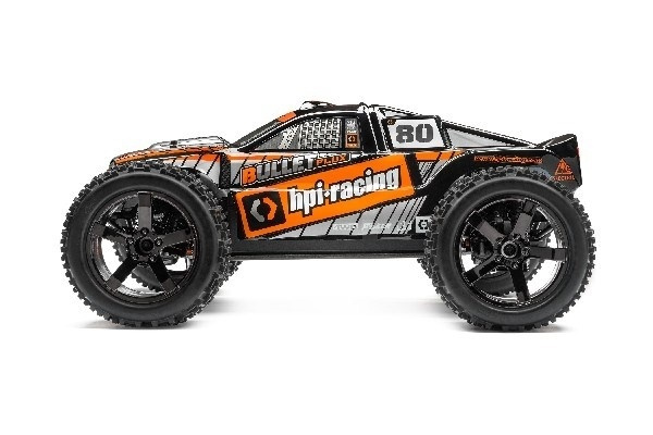 Bullet St Clear Body m/ Nitro/Flux-dekaler i gruppen LEKER, BARN OG BABY / Radiostyrt / Reservedeler & Ekstra tilbehør / HPI / Karosseri & Tilbehør / Offroad Karosseri (Gjennomsiktig) hos TP E-commerce Nordic AB (A02683)