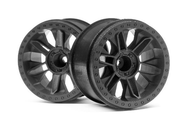 6-Shot St Wheel (Black/2Pcs) i gruppen LEKER, BARN OG BABY / Radiostyrt / Reservedeler & Ekstra tilbehør / HPI / Felger / Offroad hos TP E-commerce Nordic AB (A02726)