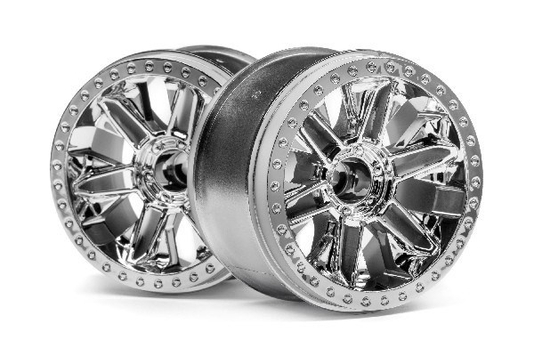 6-Shot St Wheel (Chrome/2Pcs) i gruppen LEKER, BARN OG BABY / Radiostyrt / Reservedeler & Ekstra tilbehør / HPI / Felger / Offroad hos TP E-commerce Nordic AB (A02746)