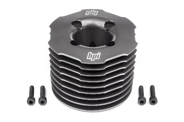 Kjøleribbehode i aluminium (Gunmetal/F5.9) i gruppen LEKER, BARN OG BABY / Radiostyrt / Reservedeler & Ekstra tilbehør / HPI / Motorer / Nitromotorer Reservedeler hos TP E-commerce Nordic AB (A02822)