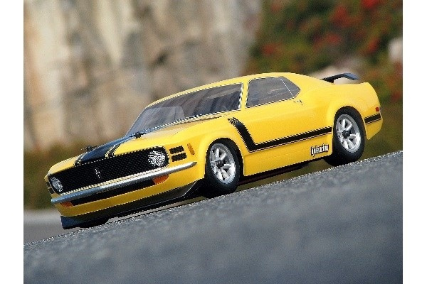 1970 Ford Mustang Boss 302 karosseri (200Mm) i gruppen LEKER, BARN OG BABY / Radiostyrt / Reservedeler & Ekstra tilbehør / HPI / Karosseri & Tilbehør / Onroad Karosseri (Gjennomsiktig) hos TP E-commerce Nordic AB (A03022)