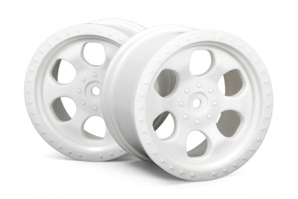 6 eiker hjul hvit (83X56Mm/2Pcs) i gruppen LEKER, BARN OG BABY / Radiostyrt / Reservedeler & Ekstra tilbehør / HPI / Felger / Offroad hos TP E-commerce Nordic AB (A03042)