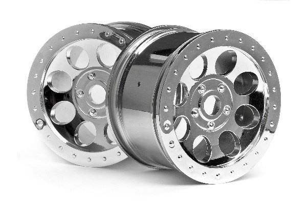 Mag-8 hjul krom (83X56Mm/2 stk.) i gruppen LEKER, BARN OG BABY / Radiostyrt / Reservedeler & Ekstra tilbehør / HPI / Felger / Offroad hos TP E-commerce Nordic AB (A03047)