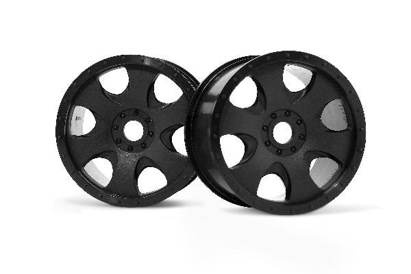 Warlock Wheel Black (83X56Mm/2Pcs) i gruppen LEKER, BARN OG BABY / Radiostyrt / Reservedeler & Ekstra tilbehør / HPI / Felger / Offroad hos TP E-commerce Nordic AB (A03048)