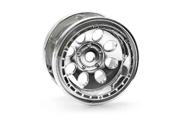 Rock 8 Bead Lock Wheel Chrome (55X36Mm/2Pcs) i gruppen LEKER, BARN OG BABY / Radiostyrt / Reservedeler & Ekstra tilbehør / HPI / Felger / Offroad hos TP E-commerce Nordic AB (A03051)