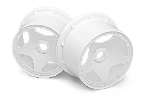Super Star-hjul hvit (120X75Mm/2 stk.) i gruppen LEKER, BARN OG BABY / Radiostyrt / Reservedeler & Ekstra tilbehør / HPI / Felger / Offroad hos TP E-commerce Nordic AB (A03055)