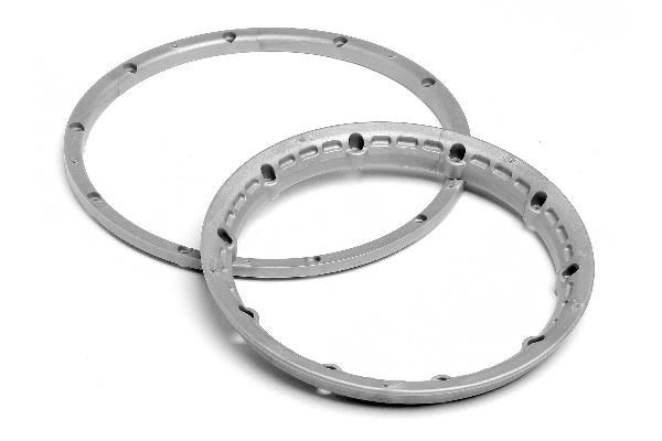 Heavy Duty Wheel Bead Lock Rings Silver F. 2 Whl i gruppen LEKER, BARN OG BABY / Radiostyrt / Reservedeler & Ekstra tilbehør / HPI / Felger / Offroad hos TP E-commerce Nordic AB (A03063)