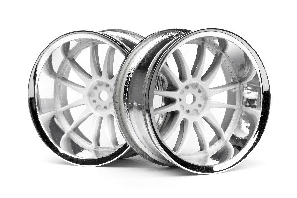 Work Xsa 02C hjul 26 mm krom/hvitt (9 mm offset) i gruppen LEKER, BARN OG BABY / Radiostyrt / Reservedeler & Ekstra tilbehør / HPI / Felger / Onroad hos TP E-commerce Nordic AB (A03070)