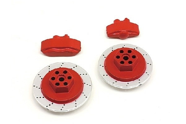 E10 Brake Disc & Caliper Set (Red) i gruppen LEKER, BARN OG BABY / Radiostyrt / Reservedeler & Ekstra tilbehør / HPI / Reservedeler & Tuning / Drivlinje hos TP E-commerce Nordic AB (A03103)