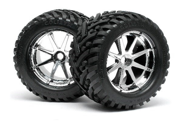 Montert Goliat-dekk 178X97Mm på Blast Wheel Crm i gruppen LEKER, BARN OG BABY / Radiostyrt / Reservedeler & Ekstra tilbehør / HPI / Dekk & Felg hos TP E-commerce Nordic AB (A03195)