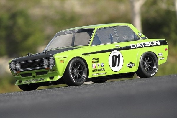 Datsun 510 karosseri (Wb225Mm.F0/R3Mm) i gruppen LEKER, BARN OG BABY / Radiostyrt / Reservedeler & Ekstra tilbehør / HPI / Karosseri & Tilbehør / Onroad Karosseri (Gjennomsiktig) hos TP E-commerce Nordic AB (A03427)