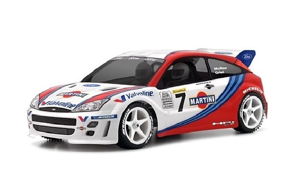 Ford Focus Wrc karosseri (200Mm) i gruppen LEKER, BARN OG BABY / Radiostyrt / Reservedeler & Ekstra tilbehør / HPI / Karosseri & Tilbehør / Onroad Karosseri (Gjennomsiktig) hos TP E-commerce Nordic AB (A03478)