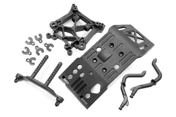 Skid Plate/Body Mount/Shock Tower Set i gruppen LEKER, BARN OG BABY / Radiostyrt / Reservedeler & Ekstra tilbehør / HPI / Reservedeler & Tuning / Chassideler hos TP E-commerce Nordic AB (A03641)