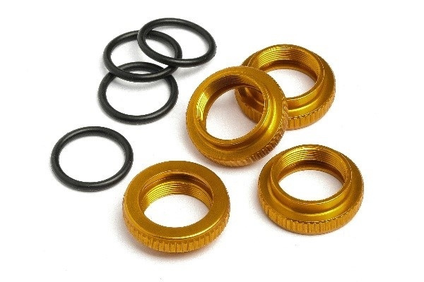 Forspenningskrage i aluminium 13Mm (4 sett) i gruppen LEKER, BARN OG BABY / Radiostyrt / Reservedeler & Ekstra tilbehør / HPI / Reservedeler & Tuning / Støtdempere hos TP E-commerce Nordic AB (A03967)