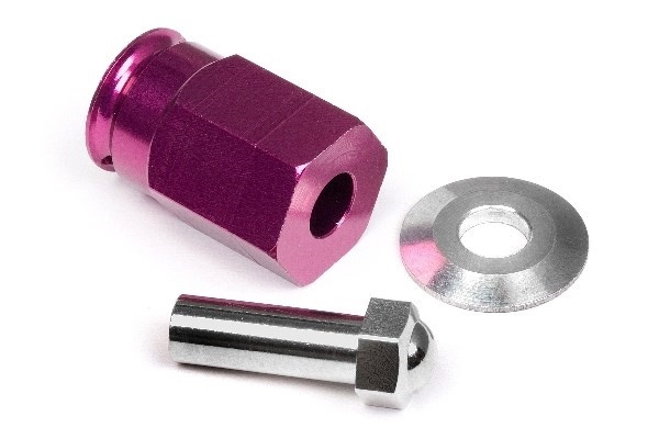 Bredt sekskantet nav 12 mm i aluminium (24 mm bredt/lilla) i gruppen LEKER, BARN OG BABY / Radiostyrt / Reservedeler & Ekstra tilbehør / HPI / Reservedeler & Tuning / Drivlinje hos TP E-commerce Nordic AB (A04193)