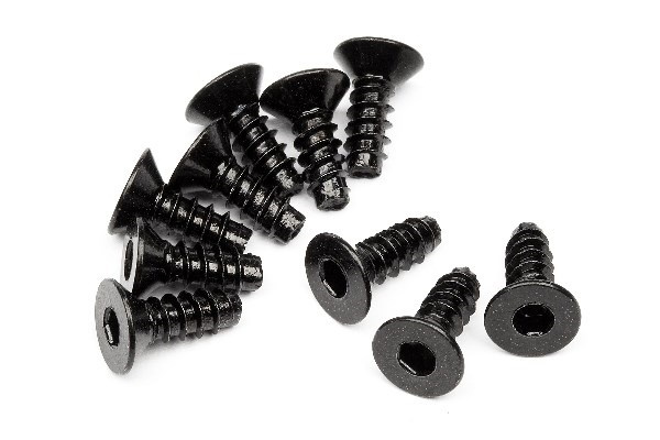 Tp. Flat Head Screw M3X8Mm (Hex Socket/10Pcs) i gruppen LEKER, BARN OG BABY / Radiostyrt / Reservedeler & Ekstra tilbehør / HPI / Skruer/Fester / Skruer hos TP E-commerce Nordic AB (A04214)