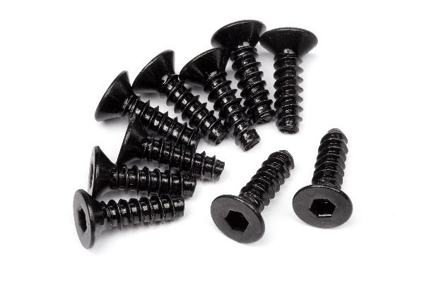 Tp. Flat Head Screw M3X10Mm (Hex Socket/10Pcs) i gruppen LEKER, BARN OG BABY / Radiostyrt / Reservedeler & Ekstra tilbehør / HPI / Skruer/Fester / Skruer hos TP E-commerce Nordic AB (A04215)