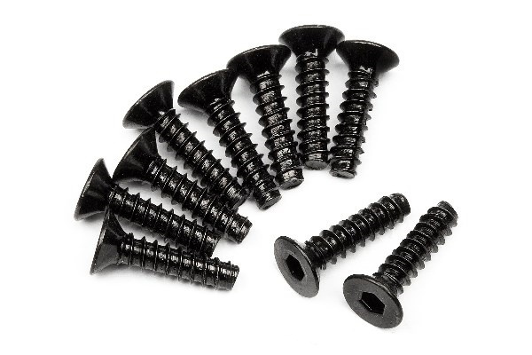 Tp. Flat Head Screw M3X12Mm (Hex Socket/10Pcs) i gruppen LEKER, BARN OG BABY / Radiostyrt / Reservedeler & Ekstra tilbehør / HPI / Skruer/Fester / Skruer hos TP E-commerce Nordic AB (A04216)