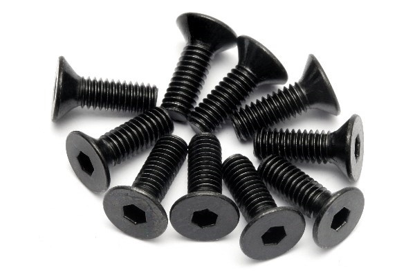 Flat Head Screw M4X12Mm (Hex Socket/10Pcs) i gruppen LEKER, BARN OG BABY / Radiostyrt / Reservedeler & Ekstra tilbehør / HPI / Skruer/Fester / Skruer hos TP E-commerce Nordic AB (A04230)