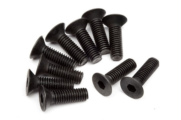 Flat Head Screw M3X10Mm(Hex Socket/10Pcs) i gruppen LEKER, BARN OG BABY / Radiostyrt / Reservedeler & Ekstra tilbehør / HPI / Skruer/Fester / Skruer hos TP E-commerce Nordic AB (A04346)