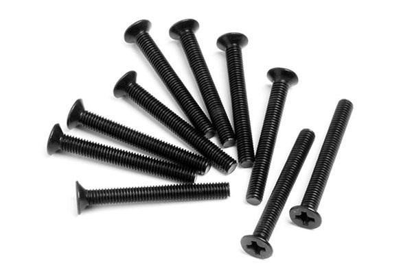 Flat Head Screw M3X26Mm (10Pcs) i gruppen LEKER, BARN OG BABY / Radiostyrt / Reservedeler & Ekstra tilbehør / HPI / Skruer/Fester / Skruer hos TP E-commerce Nordic AB (A04393)