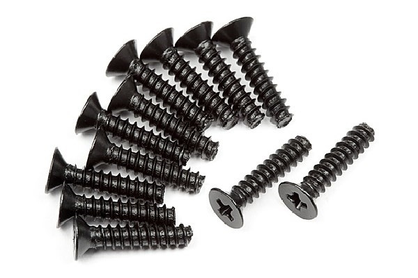 Tp. Flat Head Screw M2.6X12Mm (12Pcs) i gruppen LEKER, BARN OG BABY / Radiostyrt / Reservedeler & Ekstra tilbehør / HPI / Skruer/Fester / Skruer hos TP E-commerce Nordic AB (A04416)