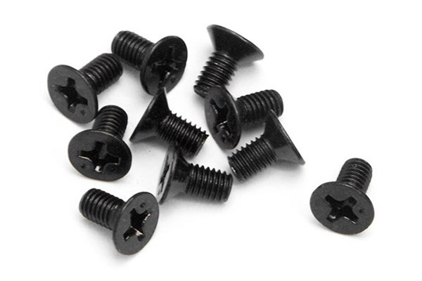 Flat Head Screw M3X6Mm (10Pcs) i gruppen LEKER, BARN OG BABY / Radiostyrt / Reservedeler & Ekstra tilbehør / HPI / Skruer/Fester / Skruer hos TP E-commerce Nordic AB (A04426)