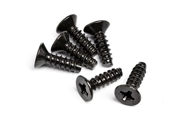 Tp Flat Head Screw M3 X 10Mm (6 Pcs) i gruppen LEKER, BARN OG BABY / Radiostyrt / Reservedeler & Ekstra tilbehør / HPI / Skruer/Fester / Skruer hos TP E-commerce Nordic AB (A04459)