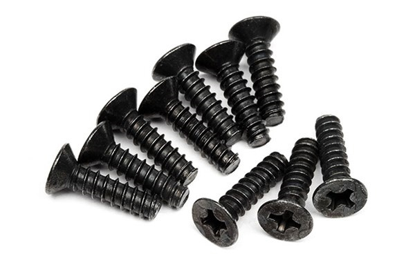 Tp. Flat Head Screw M3X12Mm (10Pcs) i gruppen LEKER, BARN OG BABY / Radiostyrt / Reservedeler & Ekstra tilbehør / HPI / Skruer/Fester / Skruer hos TP E-commerce Nordic AB (A04460)