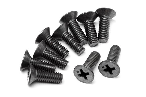 Flat Head Screw M4X12Mm (6Pcs) i gruppen LEKER, BARN OG BABY / Radiostyrt / Reservedeler & Ekstra tilbehør / HPI / Skruer/Fester / Skruer hos TP E-commerce Nordic AB (A04472)