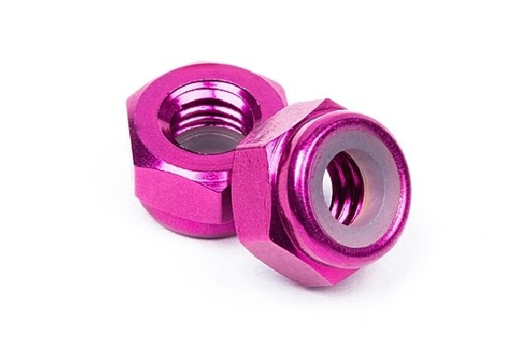 Låsemutter M4 av aluminium (Lilla/10stk) i gruppen LEKER, BARN OG BABY / Radiostyrt / Reservedeler & Ekstra tilbehør / HPI / Skruer/Fester / Muttere hos TP E-commerce Nordic AB (A04525)