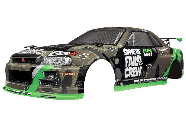 FAIL CREW NISSAN SKYLINE R34 GT-R KAROSSERI (150MM) i gruppen LEKER, BARN OG BABY / Radiostyrt / Reservedeler & Ekstra tilbehør / HPI / Karosseri & Tilbehør / Malte karosserier hos TP E-commerce Nordic AB (A04542)