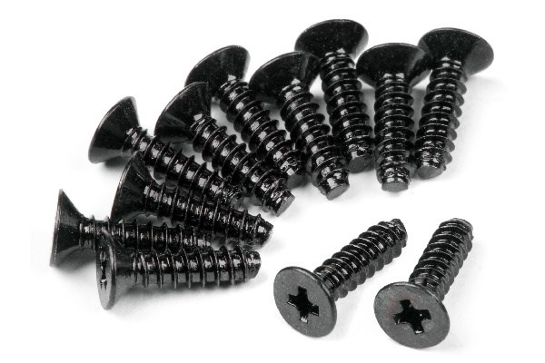 TP FLAT HEAD SCREW M2.6X10MM (12PCS) i gruppen LEKER, BARN OG BABY / Radiostyrt / Reservedeler & Ekstra tilbehør / HPI / Skruer/Fester / Skruer hos TP E-commerce Nordic AB (A04546)