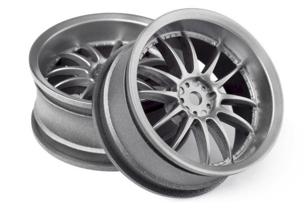 WORK XSA 02C HJUL 26MM LIGHT GUNMENTAL (3MM/2STK) i gruppen LEKER, BARN OG BABY / Radiostyrt / Reservedeler & Ekstra tilbehør / HPI / Felger / Onroad hos TP E-commerce Nordic AB (A04556)