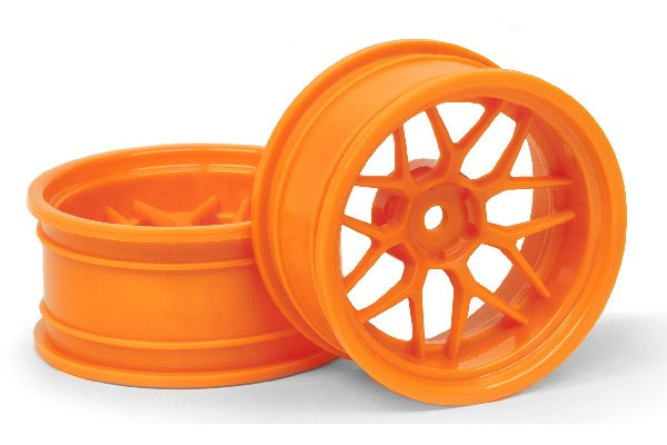 TECH 7 WHEEL ORANGE (9MM/2PCS) i gruppen LEKER, BARN OG BABY / Radiostyrt / Reservedeler & Ekstra tilbehør / HPI / Felger / Onroad hos TP E-commerce Nordic AB (A04561)