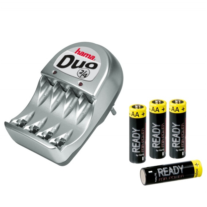 Hama Batteriladdare Duo 4x AA 1,2V/2000mAh i gruppen Elektronikk / Batterier & Ladere / Batterilader hos TP E-commerce Nordic AB (A04779)