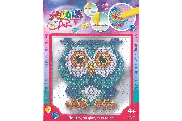 Sequin Art Easy 17x17cm, Ugle i gruppen SPORT, FRITID & HOBBY / Hobby / Male & Tegne / Diamond Painting hos TP E-commerce Nordic AB (A05157)