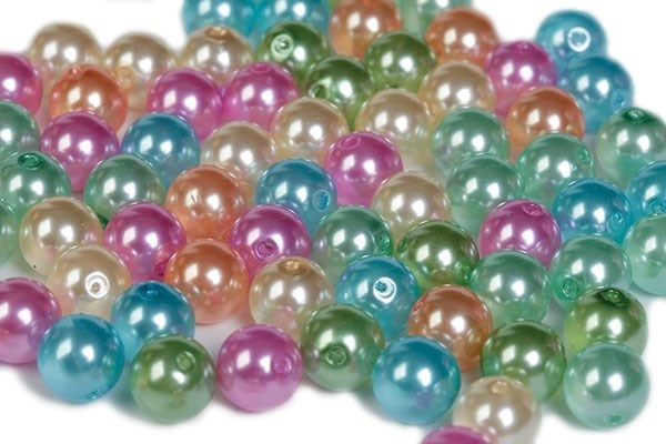 Pearl`n fun Blanka pärlor 10mm blandade färger, 500g i gruppen SPORT, FRITID & HOBBY / Hobby / Perler / Plastperler hos TP E-commerce Nordic AB (A05251)