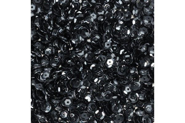 Paljetter 8mm 500g, svart i gruppen SPORT, FRITID & HOBBY / Hobby / Perler / Paljetter hos TP E-commerce Nordic AB (A05297)