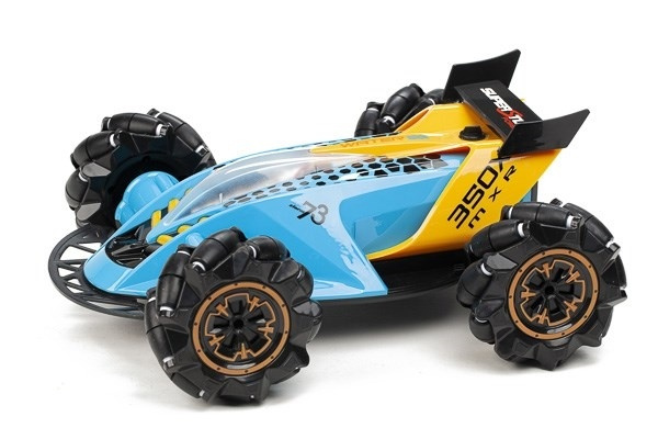 Mist Spray Drift Car RC-bil med kule lys, blå/gul i gruppen LEKER, BARN OG BABY / Radiostyrt / Radiostyrte biler hos TP E-commerce Nordic AB (A05381)